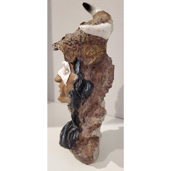 Native American Indian Bust 8 Inches Tall - Picture 7 of 10